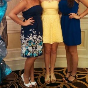 Strapless, floral dress